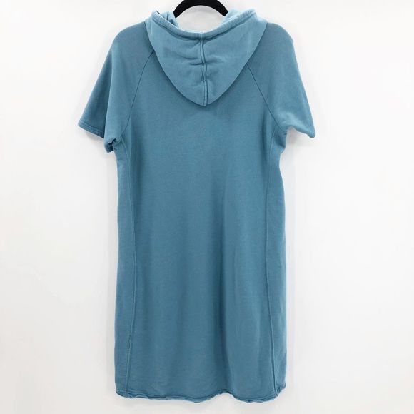 Pact Women's Blue Short Sleeve Hoodie Sweater Dress Size M - Picture 6 of 7